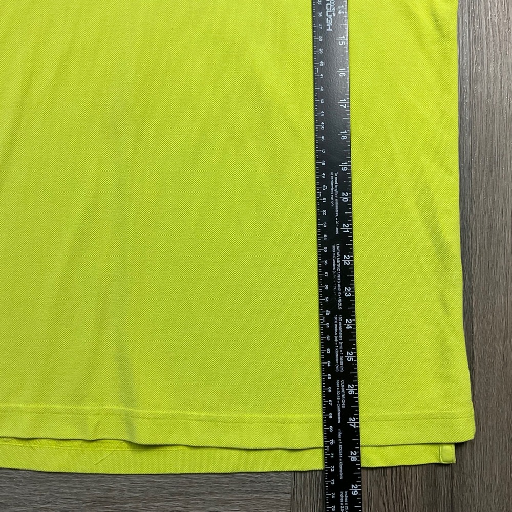 Psycho Bunny Polo Shirt Mens 5 Medium Neon Yellow Embroidered Logo Golf Y2K - Picture 7 of 7